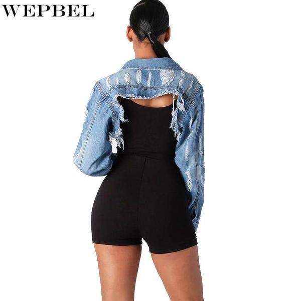 women's jackets wepbel solid color buttons denim jacket casual coat summer long sleeve turn-down collar ripped extra short, Black;brown
women's jackets wepbel solid color buttons denim jacket casual coat summer long sleeve turn-down collar ripped extra short, Black;brown