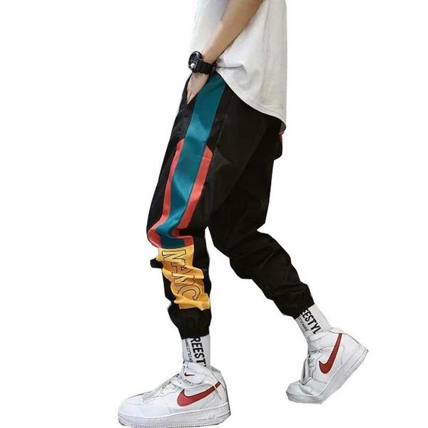 men's pants streetwear hip hop men's splice joggers 2021 men sweatpants ankle length loose track harem, Black
men's pants streetwear hip hop men's splice joggers 2021 men sweatpants ankle length loose track harem, Black