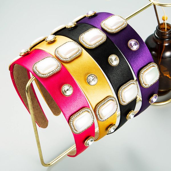 hair accessories baroque square pearl headbands jewelry luxury elegant ladies crystal rhinestone hairbands for women girl, Silver
hair accessories baroque square pearl headbands jewelry luxury elegant ladies crystal rhinestone hairbands for women girl, Silver