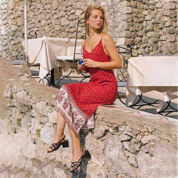 spring summer new ladies bohemian print hem stitching split straight sling dress women v neck spaghetti strap dresses 210413, Black;gray
spring summer new ladies bohemian print hem stitching split straight sling dress women v neck spaghetti strap dresses 210413, Black;gray
