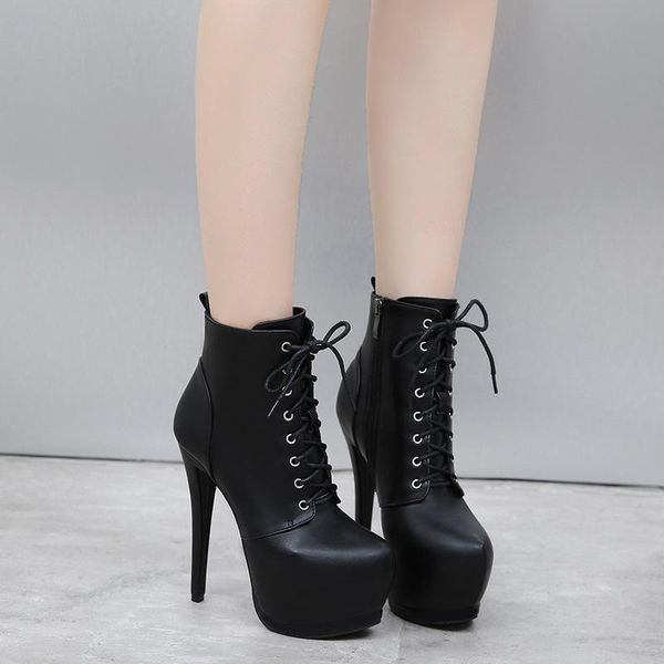 dress shoes fashion women boots solid 15cm high heels party club female pumps ankle booties platform(6cm) zippers spring/autumn cross-tied, Black
dress shoes fashion women boots solid 15cm high heels party club female pumps ankle booties platform(6cm) zippers spring/autumn cross-tied, Black