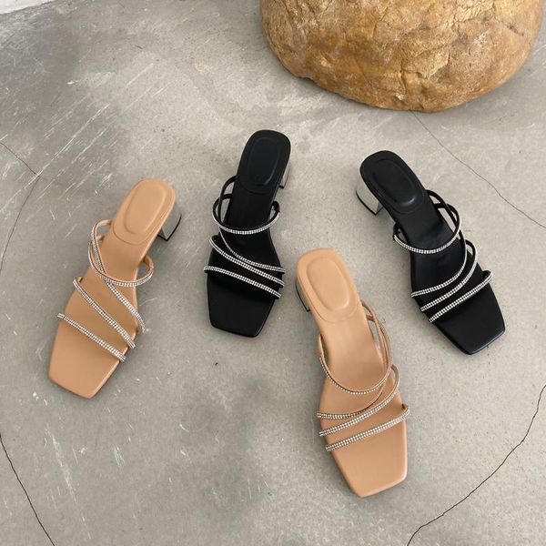 slippers fashion women sandals narrow band thick low heeled open toe elegant summer beach shoes flip flops slides pumps size 39, Black
slippers fashion women sandals narrow band thick low heeled open toe elegant summer beach shoes flip flops slides pumps size 39, Black