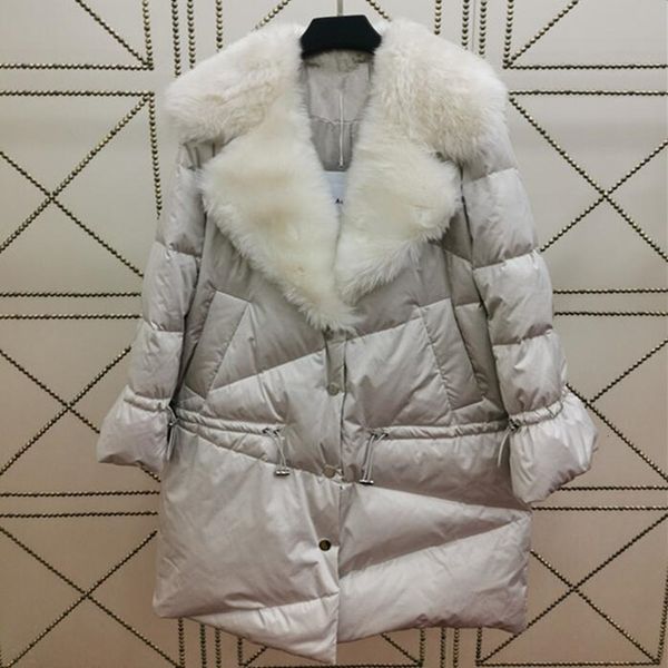 women's trench coats thick warm 90% white duck down woman winter coat natural large wool fur collar korean long jackets 4kms, Tan;black
women's trench coats thick warm 90% white duck down woman winter coat natural large wool fur collar korean long jackets 4kms, Tan;black