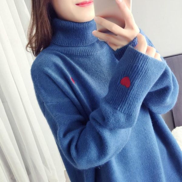 women's sweaters knitted autumn women pullovers heart sweet turtleneck appliques solid batwing sleeve lovely, White;black
women's sweaters knitted autumn women pullovers heart sweet turtleneck appliques solid batwing sleeve lovely, White;black