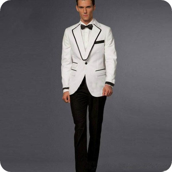 men's suits & blazers custom made ivory men for wedding black lapel beige groom tuxedo slim fit ternos latest coat pants designs 2, White;black
men's suits & blazers custom made ivory men for wedding black lapel beige groom tuxedo slim fit ternos latest coat pants designs 2, White;black