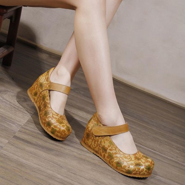 dress shoes women leather pumps retro embroidery high heels wedge spring mary jane handmade genuine royal, Black
dress shoes women leather pumps retro embroidery high heels wedge spring mary jane handmade genuine royal, Black