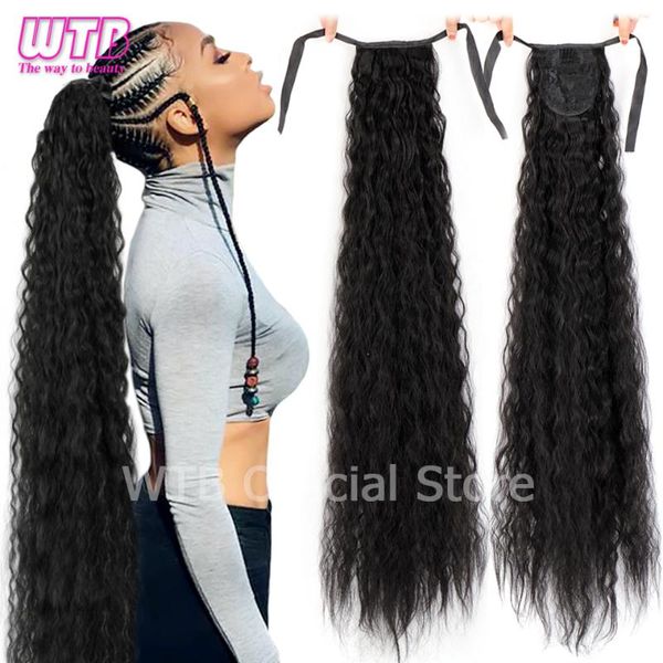 synthetic wigs wtb long corn wavy ponytail natural drawstring ribbon fake hair black pony tail clip in women hairpieces
synthetic wigs wtb long corn wavy ponytail natural drawstring ribbon fake hair black pony tail clip in women hairpieces