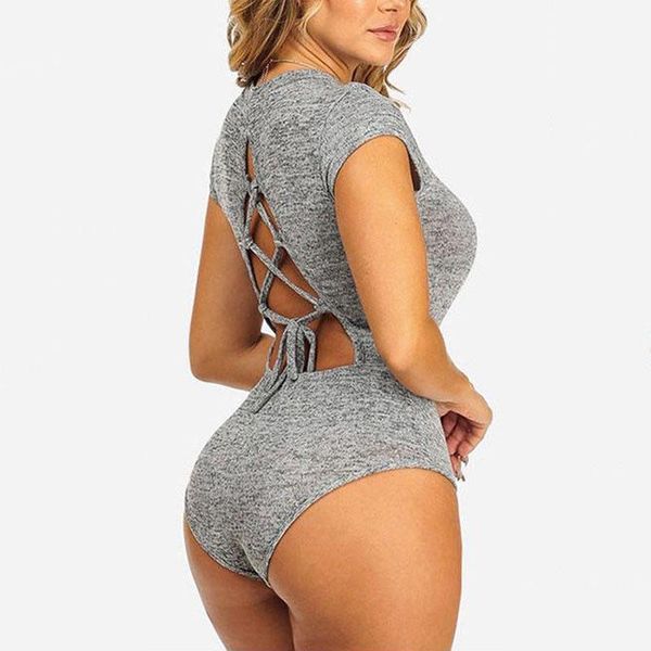 women's jumpsuits & rompers solid bodysuit beachwear colour short sleeve backless lace-up fashion round neck slim bodysuits 2021, Black;white
women's jumpsuits & rompers solid bodysuit beachwear colour short sleeve backless lace-up fashion round neck slim bodysuits 2021, Black;white