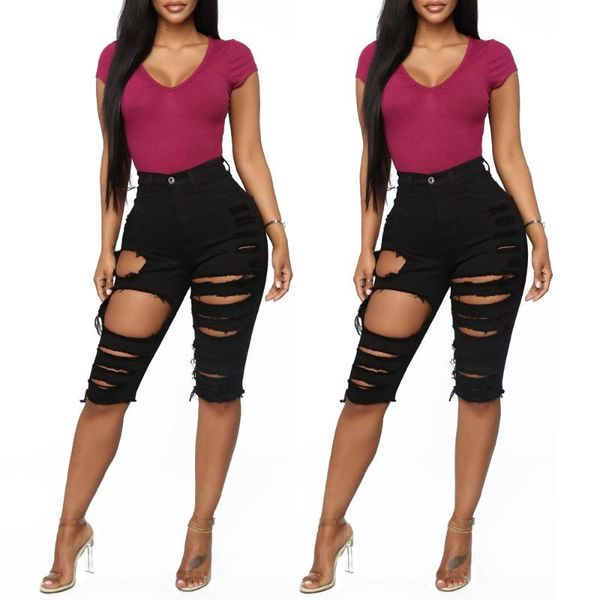 women's jeans female ripped shorts women summer high waist denim fashion streetwear cool skinny demin holes d30, Blue
women's jeans female ripped shorts women summer high waist denim fashion streetwear cool skinny demin holes d30, Blue