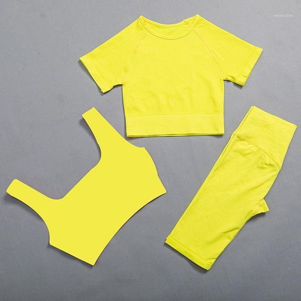 yoga outfit 3pcs women seamless sets female fitness clothing sports suit gym bra crop short sleeve shorts workout set
yoga outfit 3pcs women seamless sets female fitness clothing sports suit gym bra crop short sleeve shorts workout set