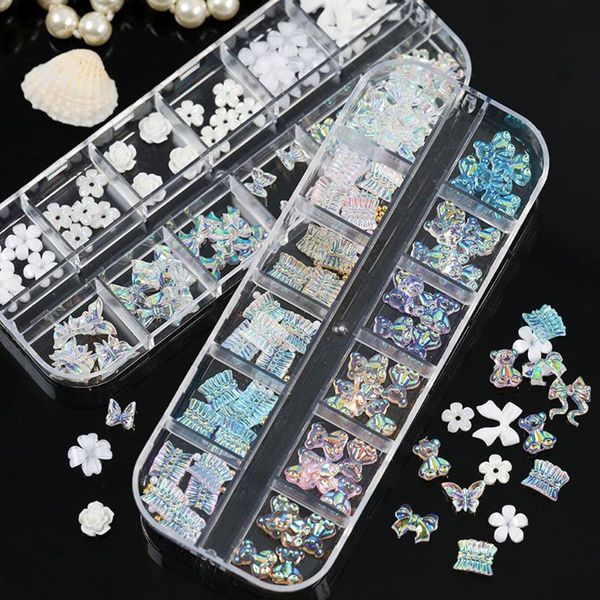 box colorful various petal flowers bow ties glazed pearl 3d nail art rhinestones decorations charms manicure jewelry, Silver;gold
box colorful various petal flowers bow ties glazed pearl 3d nail art rhinestones decorations charms manicure jewelry, Silver;gold