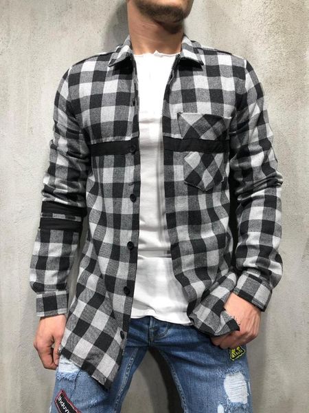 men's casual shirts rouyhual 2021 spring and fall men shirt plaid long-sleeved over running striped, White;black
men's casual shirts rouyhual 2021 spring and fall men shirt plaid long-sleeved over running striped, White;black