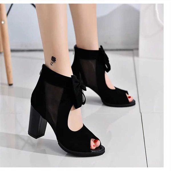 women sandals square high heels summer shoes woman butterfly-knot hollow peep toe gladiator sandals women party shoes y0721, Black
women sandals square high heels summer shoes woman butterfly-knot hollow peep toe gladiator sandals women party shoes y0721, Black