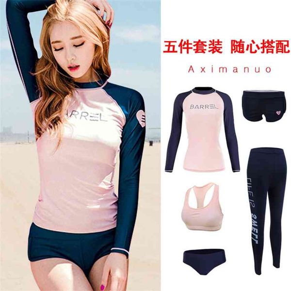 factory51kw korean women's diving long sleeve swimsuit sunscreen jellyfish pants split surfer snorkeling suit, White;black
factory51kw korean women's diving long sleeve swimsuit sunscreen jellyfish pants split surfer snorkeling suit, White;black