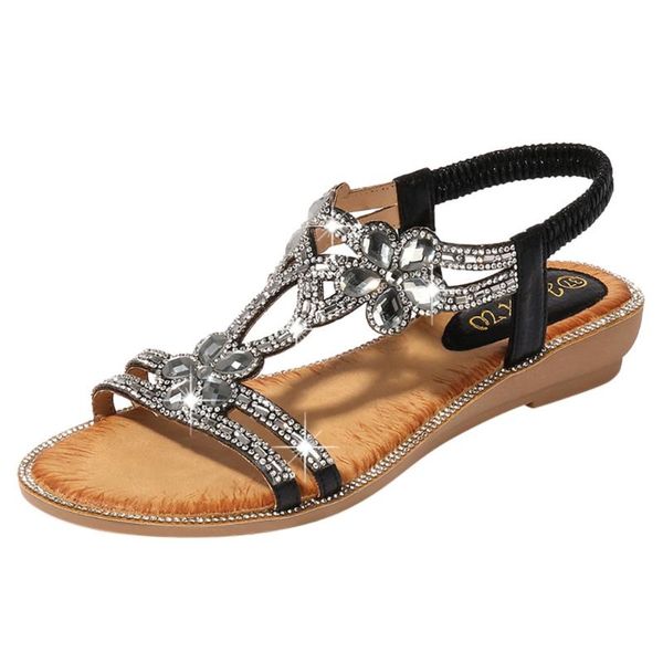 ladies sandals big sizes bling flower crystal flat beach casual shoes bohemia womens and flats, Black
ladies sandals big sizes bling flower crystal flat beach casual shoes bohemia womens and flats, Black