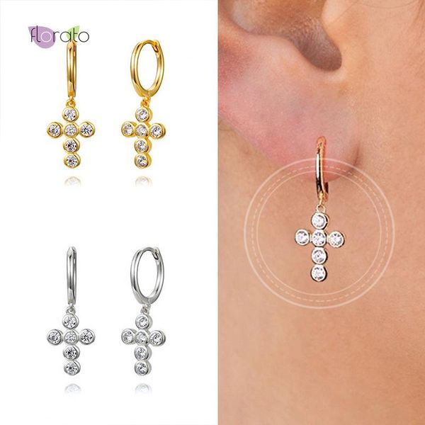 hoop & huggie 925 silver crystal cross earrings exquisite zircon fashion jewelry for women birthday gifts wedding banquets, Golden;silver
hoop & huggie 925 silver crystal cross earrings exquisite zircon fashion jewelry for women birthday gifts wedding banquets, Golden;silver