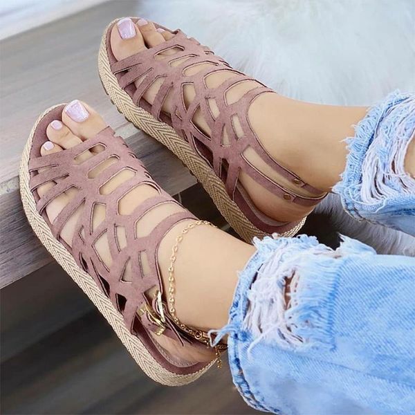 summer women's shoes flat open toe beach espadrille sandals hollow out platform gladiator ladies big size, Black
summer women's shoes flat open toe beach espadrille sandals hollow out platform gladiator ladies big size, Black