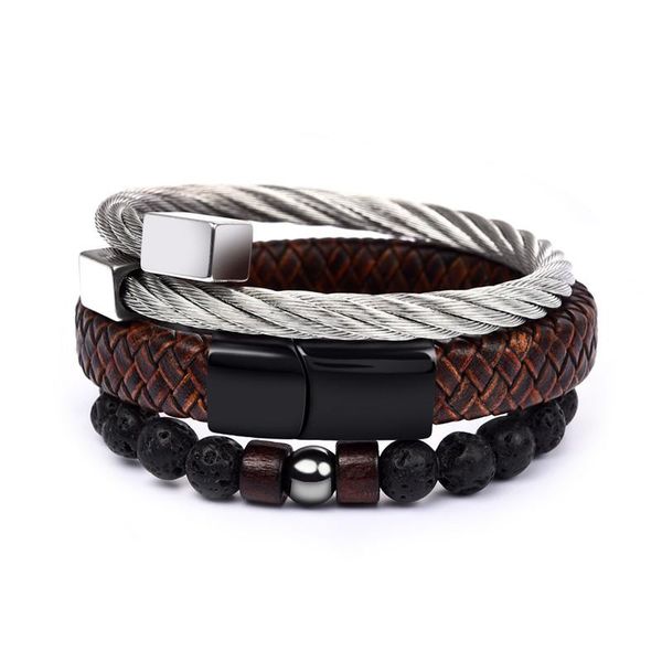 tennis obsede fashion men bracelet set stainless steel bangle leather wrap natural stone beads jewelry gift 3pcs/set, Golden;silver
tennis obsede fashion men bracelet set stainless steel bangle leather wrap natural stone beads jewelry gift 3pcs/set, Golden;silver