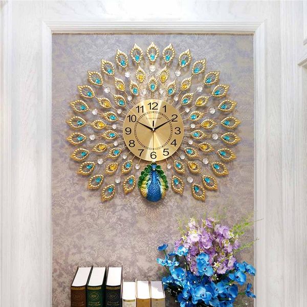 60x60cm 3d diamond crystal quartz peacock wall clocks watch european modern design for home living room decor silent clock
60x60cm 3d diamond crystal quartz peacock wall clocks watch european modern design for home living room decor silent clock