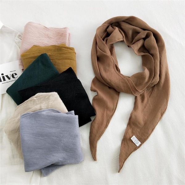 scarves cotton linen solid color large diamond scarf female fashion neck protection art student decoration, Blue;gray
scarves cotton linen solid color large diamond scarf female fashion neck protection art student decoration, Blue;gray