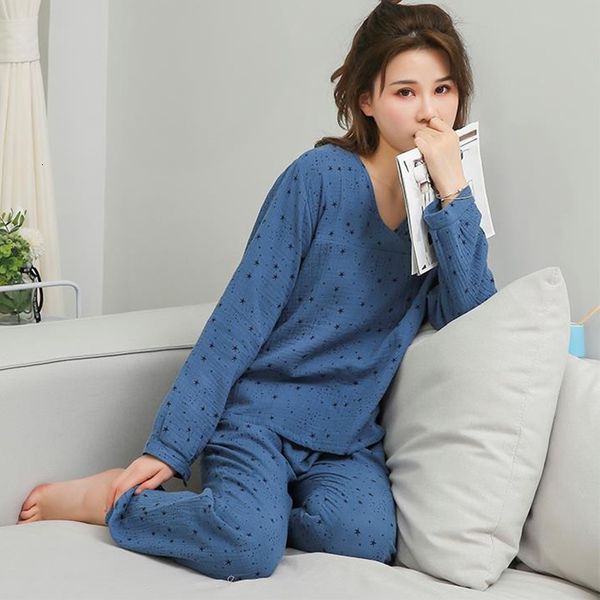 women's sleepwear woman cotton v-neck water-washed pajamas sets texture crepe gauze long sleeve trousers 2 piece spring female homewear, Black;red
women's sleepwear woman cotton v-neck water-washed pajamas sets texture crepe gauze long sleeve trousers 2 piece spring female homewear, Black;red