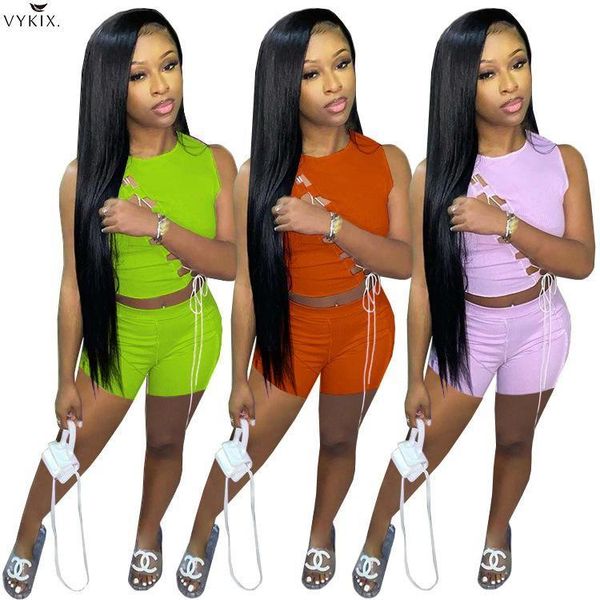 women's tracksuits fashion women set solid sleeveless crisscross lace up strechy shorts two 2 piece sets casual summer outfits 2021, Gray
women's tracksuits fashion women set solid sleeveless crisscross lace up strechy shorts two 2 piece sets casual summer outfits 2021, Gray