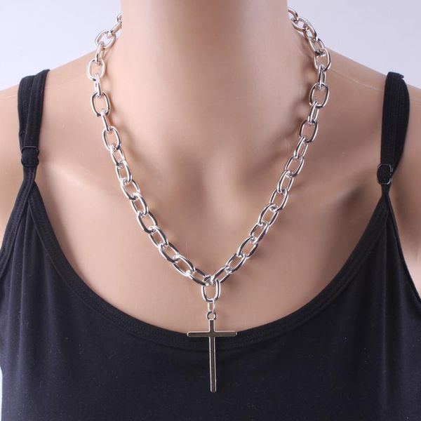 pendant necklaces punk exaggerate gold silver color chain femme fashion simple hip hop cross necklace for women jewelry colliers
pendant necklaces punk exaggerate gold silver color chain femme fashion simple hip hop cross necklace for women jewelry colliers