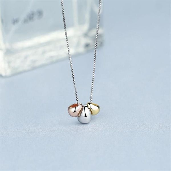 pendant necklaces simple temperament three-color engel egg 925 sterling silver jewelry golden bean clavicle chain n145
pendant necklaces simple temperament three-color engel egg 925 sterling silver jewelry golden bean clavicle chain n145