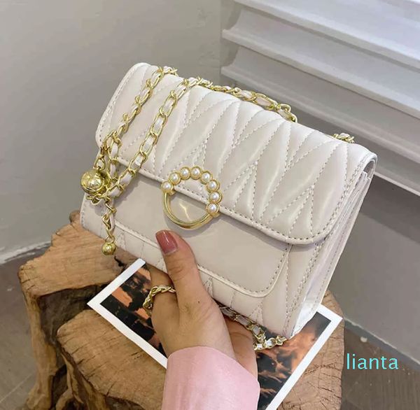 pleated bag women's 2021 new fashion chain armpit shoulder personalized versatile messenger