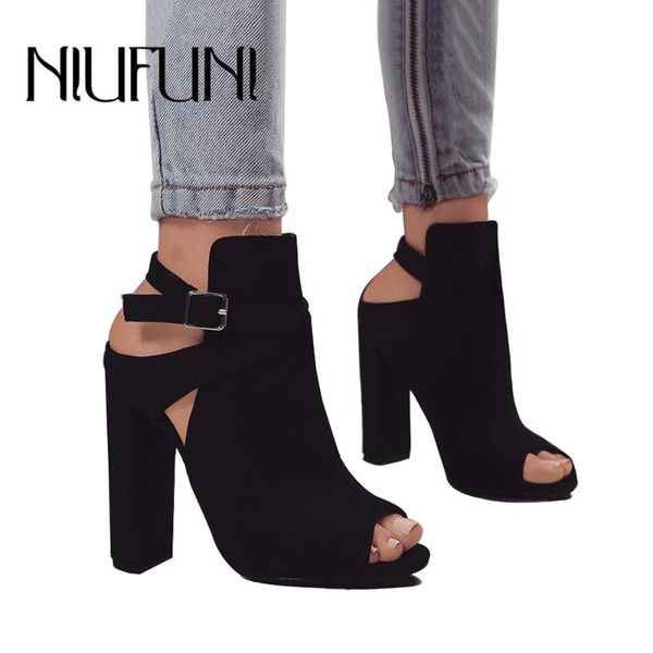 fashion women peep toe 11.5cm high heel sandals flock thick square heels shoes gladiator style, Black
fashion women peep toe 11.5cm high heel sandals flock thick square heels shoes gladiator style, Black