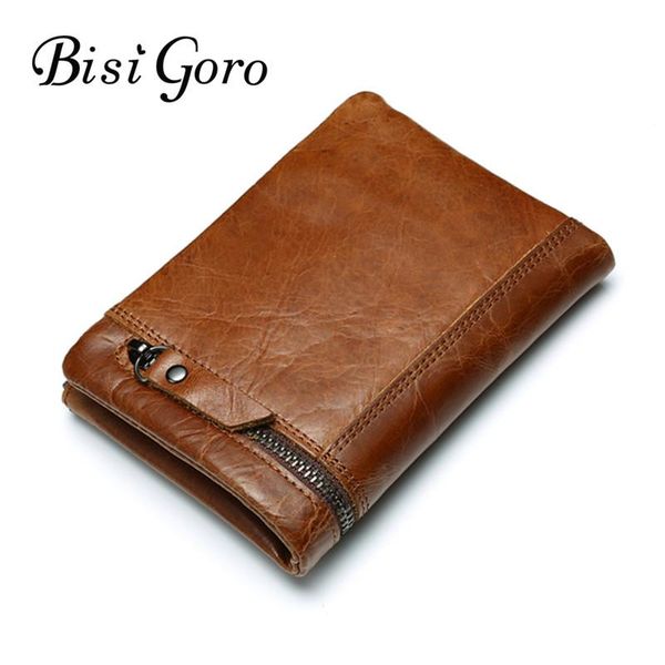 card holders bisi goro 2021 crazy horse genuine leather men wallet vintage business casual coin purses with zipper fashion short, Brown;gray
card holders bisi goro 2021 crazy horse genuine leather men wallet vintage business casual coin purses with zipper fashion short, Brown;gray