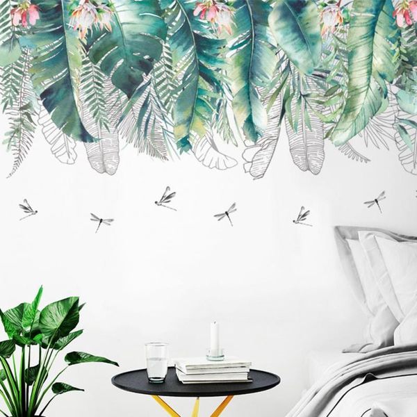 tropical leaves wall stickers green plant bonsai flower bird pvc removable for kids room home living decals murals
tropical leaves wall stickers green plant bonsai flower bird pvc removable for kids room home living decals murals