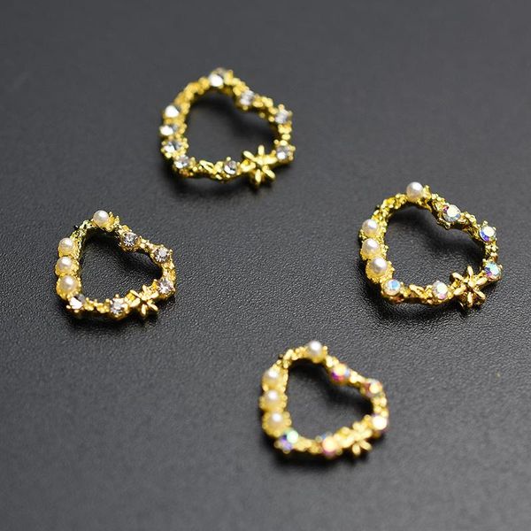 nail art decorations 10pcs gold heart-shaped flower pearl rhinestone deco alloy 3d hollow charm flash accessory supply, Silver;gold
nail art decorations 10pcs gold heart-shaped flower pearl rhinestone deco alloy 3d hollow charm flash accessory supply, Silver;gold