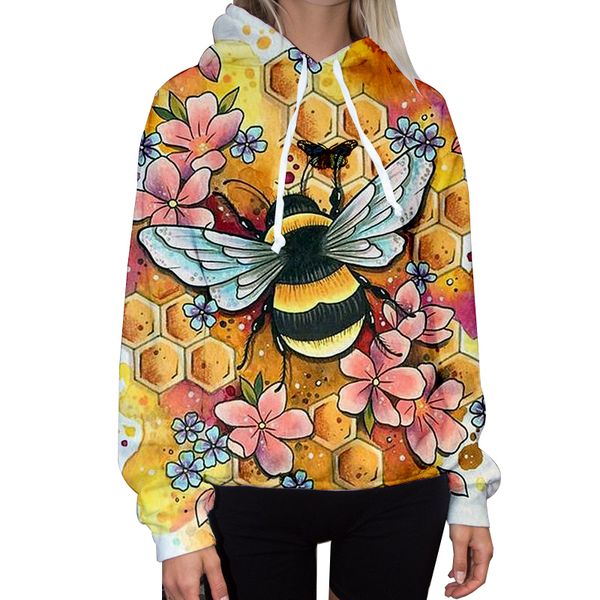 hoodie bee print autumn casual round neck plus size long sleeve cute loose women, Black
hoodie bee print autumn casual round neck plus size long sleeve cute loose women, Black