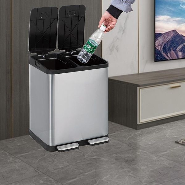 waste bins nordic luxury trash can modern stainless steel bin for recycling garbage sorting cocina cleaning tools bd50wt
waste bins nordic luxury trash can modern stainless steel bin for recycling garbage sorting cocina cleaning tools bd50wt