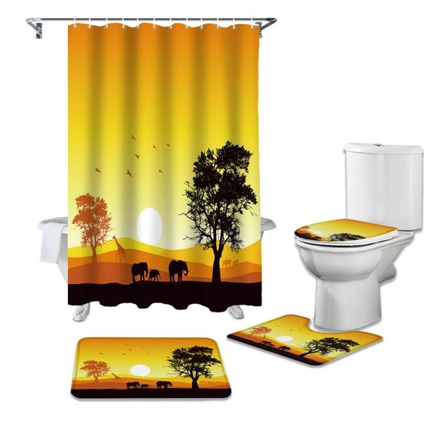 african sunset landscape elephant giraffe silhouette shower curtain sets rugs toilet lid cover and bath mat bathroom curtains
african sunset landscape elephant giraffe silhouette shower curtain sets rugs toilet lid cover and bath mat bathroom curtains