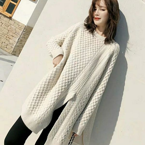 sweaters Vintage Korean split-bege white jumpers tall, thick female turtleneck d647, White;black
sweaters Vintage Korean split-bege white jumpers tall, thick female turtleneck d647, White;black