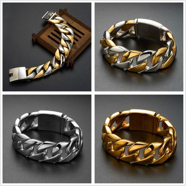 link, chain hip hop mens bracelet 316l stainless steel heavy 26mm wide gold tone curb cuban for jewelry 8''-11'' inch, Black
link, chain hip hop mens bracelet 316l stainless steel heavy 26mm wide gold tone curb cuban for jewelry 8''-11'' inch, Black