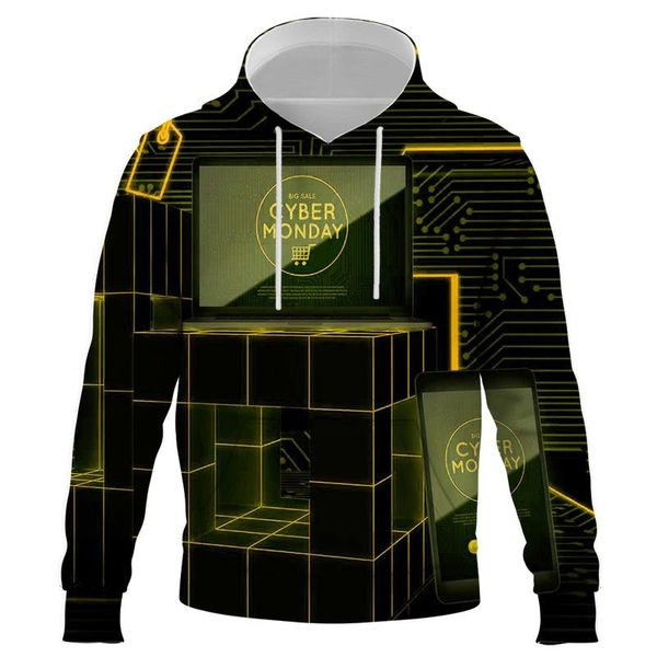 men's hoodies & sweatshirts fashion technology magic mobile phone 3d printed hoodie streetwear autumn hooded sweatshirt casual men cl, Black
men's hoodies & sweatshirts fashion technology magic mobile phone 3d printed hoodie streetwear autumn hooded sweatshirt casual men cl, Black