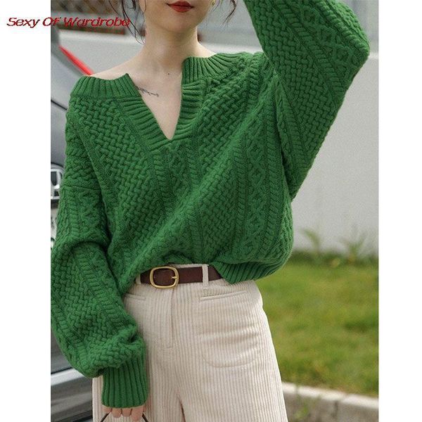 women's sweaters fashion loose knit pullover 2021 autumn winter korea harajuku retro pure color v-neck sweater women, White;black
women's sweaters fashion loose knit pullover 2021 autumn winter korea harajuku retro pure color v-neck sweater women, White;black