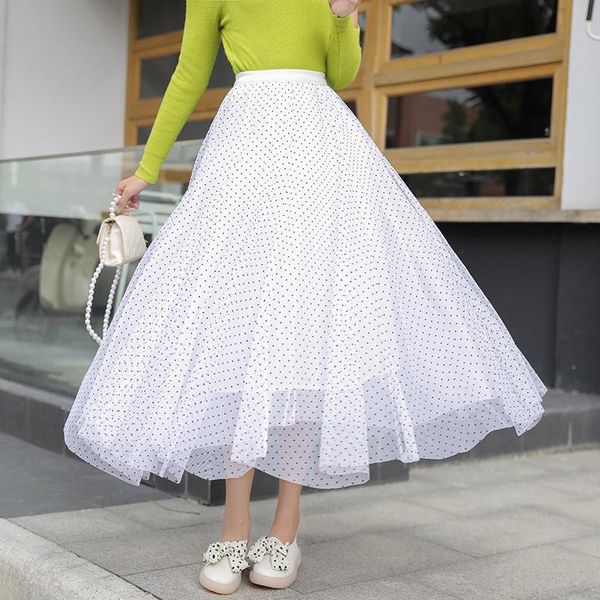 skirts slim skirt wave point flocking large swing mesh long spring and autumn fairy fluffy gauze, Black
skirts slim skirt wave point flocking large swing mesh long spring and autumn fairy fluffy gauze, Black