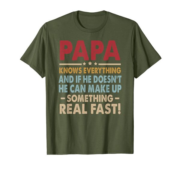 Vintage Papa Know Everything Father' Day Funny Tshirt, Mainly pictures 
Vintage Papa Know Everything Father' Day Funny Tshirt, Mainly pictures