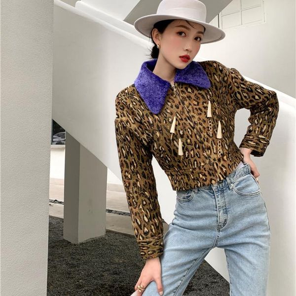 women's wool & blends winter clothes women fashion warm leopard metal button short jacket female streetwear night club slim casual coat, Black
women's wool & blends winter clothes women fashion warm leopard metal button short jacket female streetwear night club slim casual coat, Black