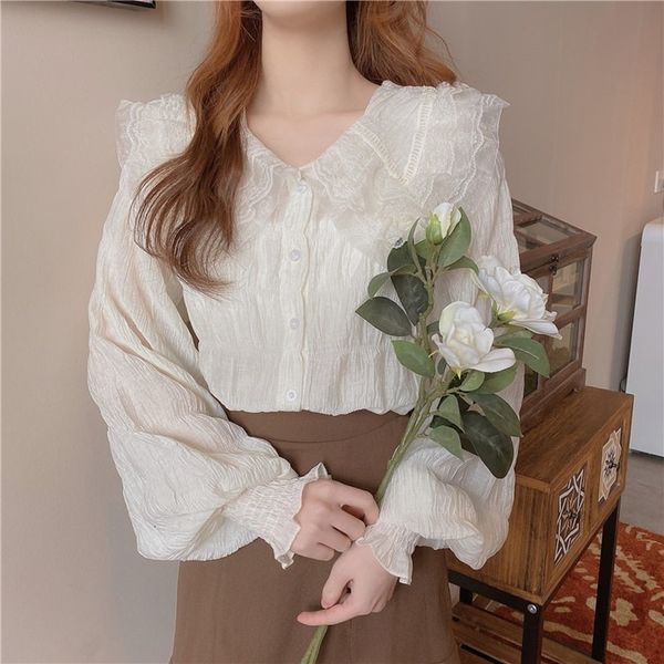 pants retro fairy shirts ladies sweet ruffles long puff sleeve blouse and women 2021 spring korean style elegant shirt female, White
pants retro fairy shirts ladies sweet ruffles long puff sleeve blouse and women 2021 spring korean style elegant shirt female, White