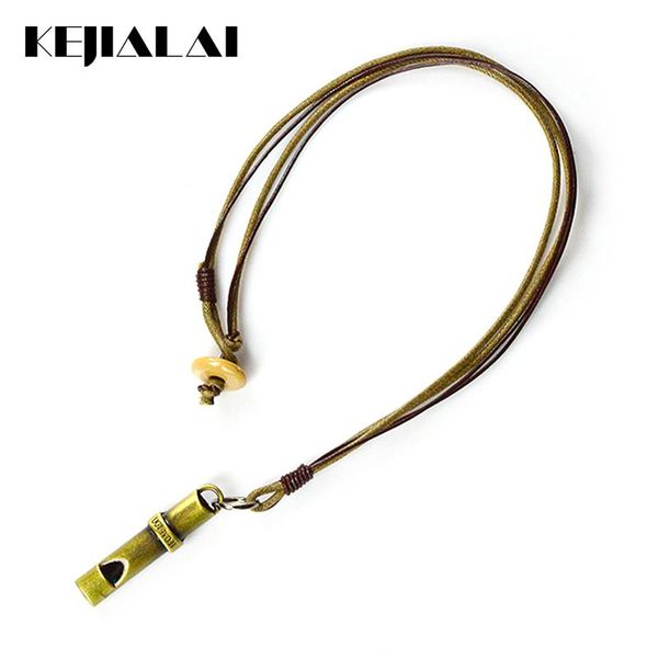 arrival men whistle pendant necklace vintage alloy genuine leather rope long chain for women fashion jewelry necklaces, Silver
arrival men whistle pendant necklace vintage alloy genuine leather rope long chain for women fashion jewelry necklaces, Silver