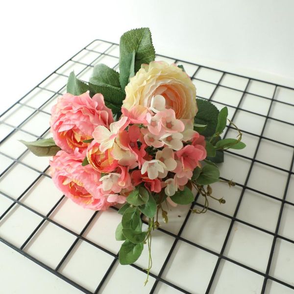 decorative flowers & wreaths artificial hydrangea peony hybrid bouquet for wedding diy home decoration fake bridal flore with greens
decorative flowers & wreaths artificial hydrangea peony hybrid bouquet for wedding diy home decoration fake bridal flore with greens