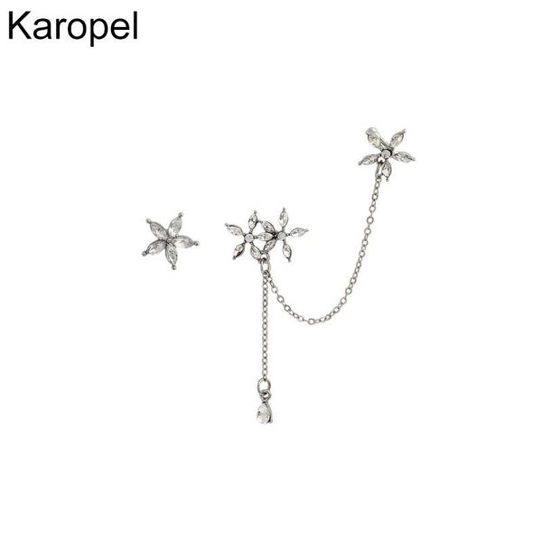 stud korean fashion flower zircon chain earrings asymmetry trendy rhinestone for women personality boucle dress femme, Golden;silver
stud korean fashion flower zircon chain earrings asymmetry trendy rhinestone for women personality boucle dress femme, Golden;silver