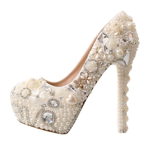 dress shoes pearl diamond white bridal wedding red platform super high heels woman elegant, Black
dress shoes pearl diamond white bridal wedding red platform super high heels woman elegant, Black