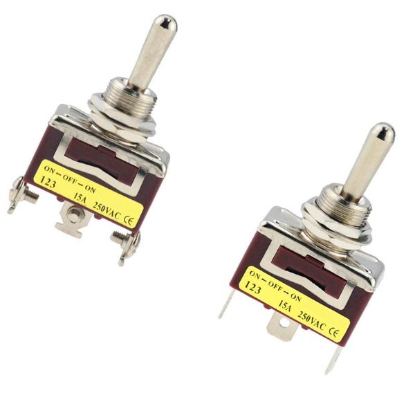 smart home control 2pcs 3p 123 double reset toggle rocker switch (on)-off-(on) 3 gears with waterproof cap 12mm 15a 250vac screw feet straig
smart home control 2pcs 3p 123 double reset toggle rocker switch (on)-off-(on) 3 gears with waterproof cap 12mm 15a 250vac screw feet straig