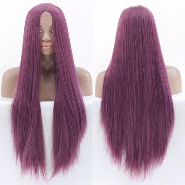 synthetic wigs mhazel purple color long straight hair lace front wig gluless heat resistant for black women
synthetic wigs mhazel purple color long straight hair lace front wig gluless heat resistant for black women
